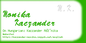 monika kaczander business card